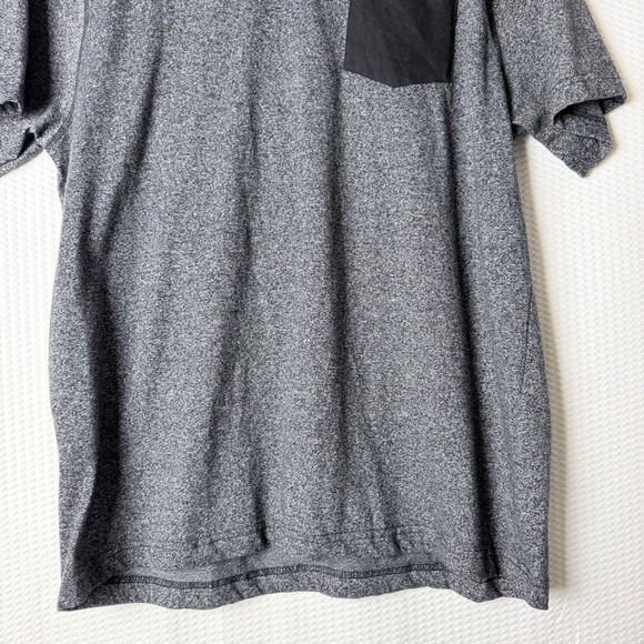 Hudson Barrow NYC Mens 2X V Neck‎ T Shirt Heather Gray Short Sleeve Pocket Tee - Picture 4 of 8